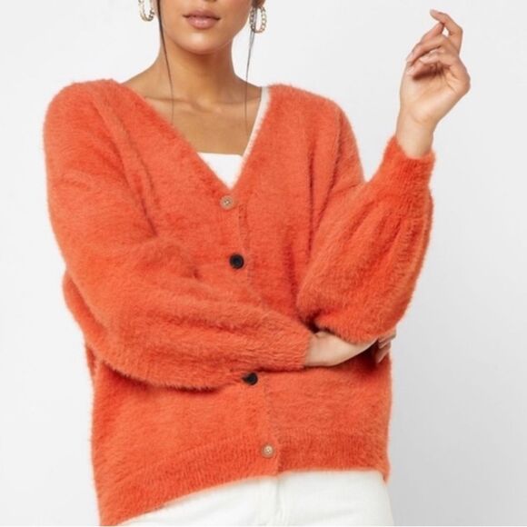 Anthropologie Moon River fuzzy eyelash sweater size Small - Picture 1 of 8